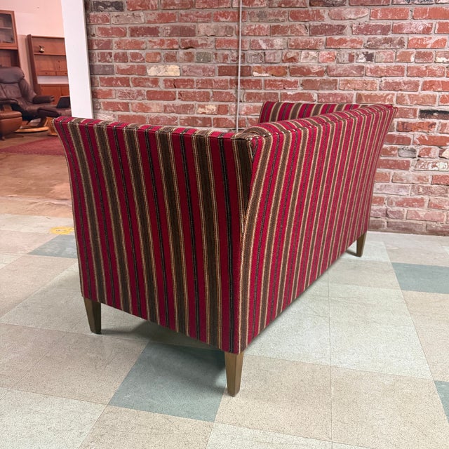 Danish Cabinetmaker Striped Sofa, Wool, 1960s For Sale - Image 6 of 9