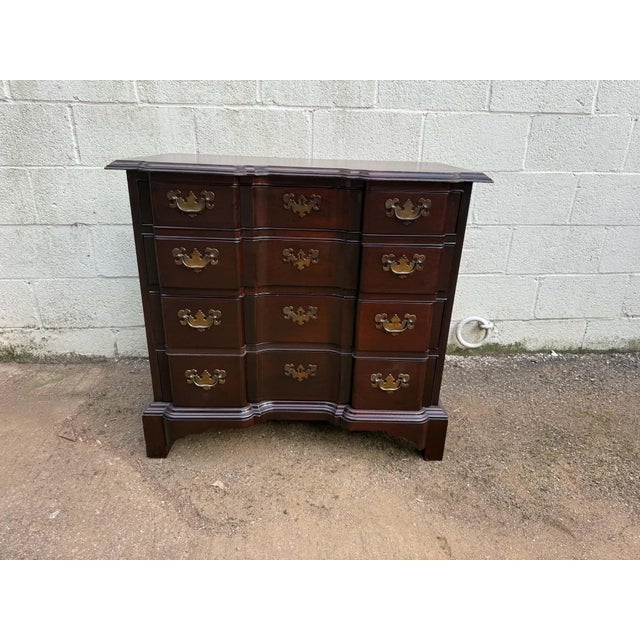 Hickory Chair Historic James River Plantation Georgian Solid Cherry Wood Block Front Chest of Drawers or Commode. For Sale - Image 11 of 16