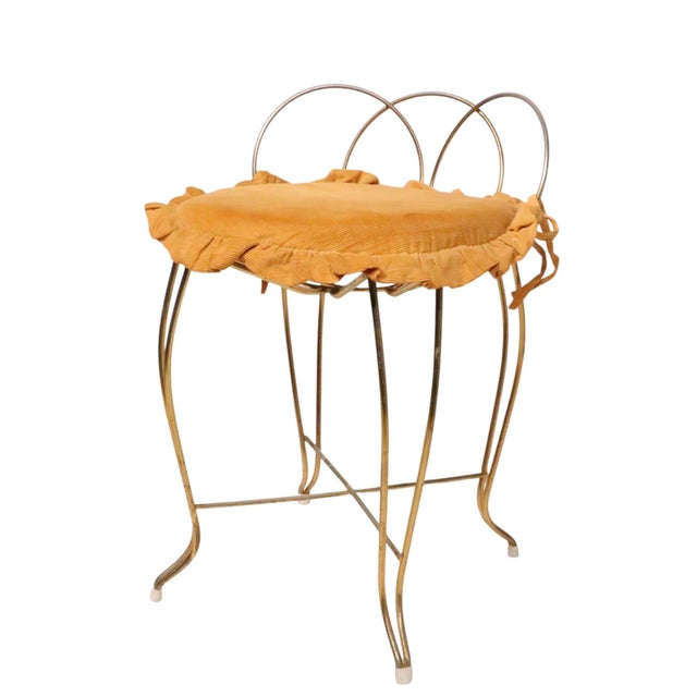 Mid 20th Century Hollywood Regency Vanity Stool For Sale - Image 5 of 9