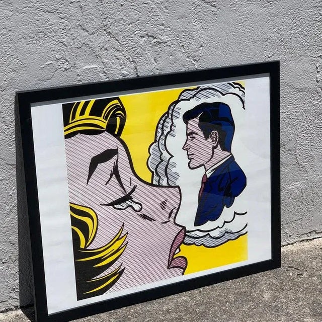 Glass Late 20th Century After Roy Lichtenstein "Thinking of Him" For Sale - Image 7 of 9