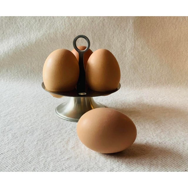 Copper Vintage Tagus Portugal Copper Egg Coddler Complete With Chicken Finial For Sale - Image 8 of 18