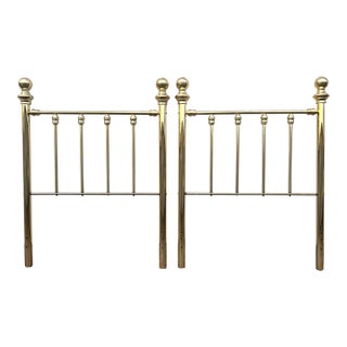 Vintage Tubular Brass Twin Headboards- a Pair For Sale