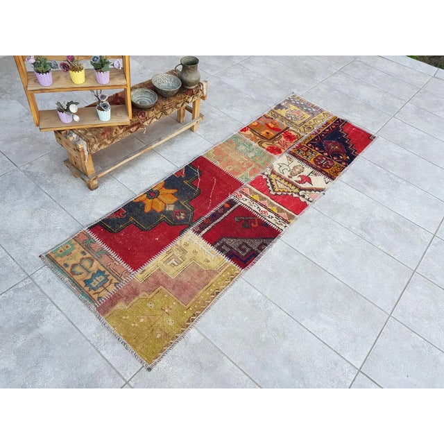 Anatolian Oushak Vintage Runner Rug For Sale - Image 6 of 10