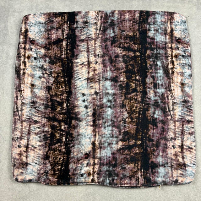 2020s Handmade Designer Fabric Throw Pillow Cover 22x22 Abstract Purple Black Velvet For Sale - Image 5 of 5