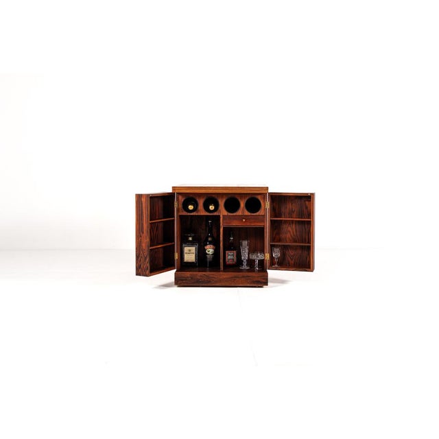 1960s Vintage Wooden Cube Bar Cabinet by Torbjørn Afdal for Bruksbo, 1960s For Sale - Image 5 of 18