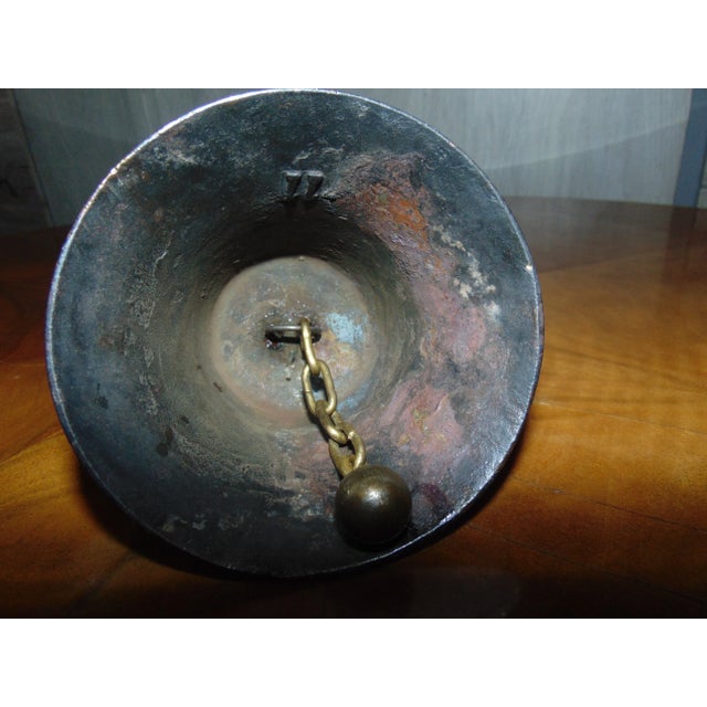 Antique Art Nouveau Bronze Bell For Sale - Image 3 of 5