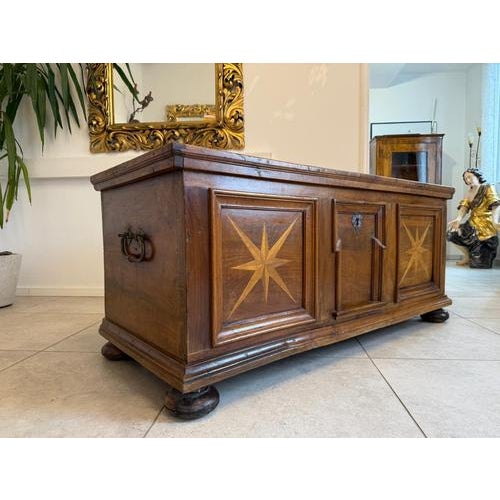 Brown Baroque Chest in Iron and Hardwood For Sale - Image 8 of 18