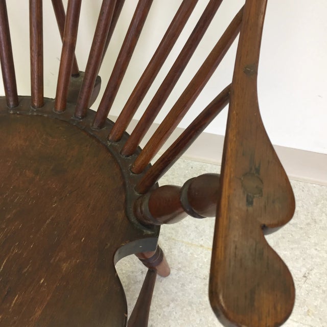 Late 18th Century Brace Back Windsor Arm Chair For Sale - Image 9 of 13