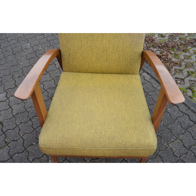 1960s Set of Antimott Recliner Wingback Lounge Chair & Ottoman from Knoll, 1950s For Sale - Image 5 of 18