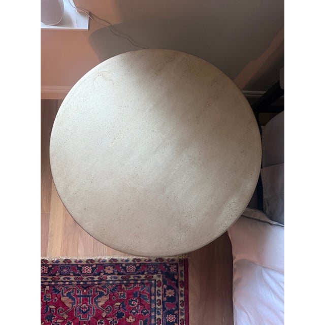 Late 20th Century Pair of Neoclassical Gold Fluted Drum Storage Nightstands / Side Tables For Sale - Image 5 of 5