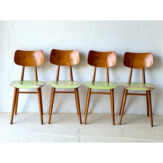 Bistro Chairs from Ton, 1960, Set of 4 For Sale - Image 3 of 18