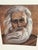 Vintage Lithograph print of a folk art portrait of Moses by a Franciscan monk from Missouri, the late Brother Matthew.