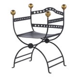 Tara Shaw for Century Furniture Dante Iron Savonarola Chair For Sale