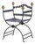 Tara Shaw for Century Furniture Dante Iron Savonarola Chair For Sale