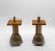 Brutalist Oak & Brass Candleholders, Set of 4 For Sale - Image 4 of 9