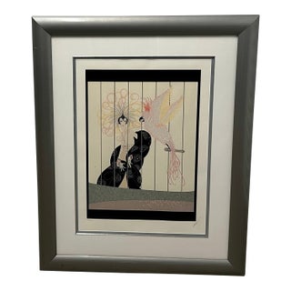 Erté “The Bird Cage” Hand-Signed Limited Edition Serigraph, 1984, 103/300 For Sale