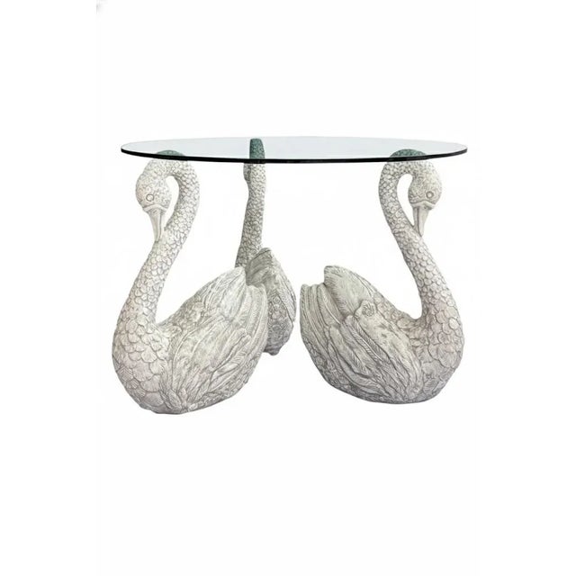 1970s Neo-Classical Style Cast Garden Swan Form Center or Dining Table For Sale - Image 4 of 8