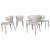 Cassina 367 Hola Armchairs designed by Hannes Wettstein in a cream leather. Set of 5, Featureing a distinctively sculpted...