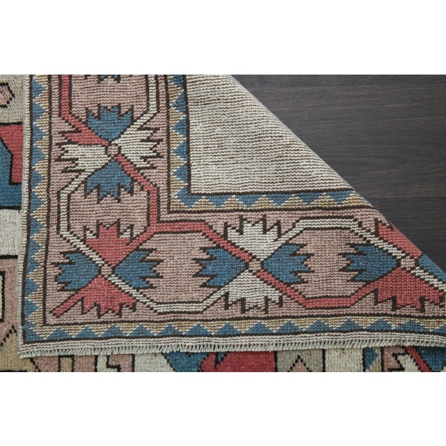 Vintage Turkish Oushak Handmade Wool Cotton Red Area Rug For Sale - Image 10 of 11