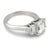 Vintage Gia Diamond Platinum Three Stone Engagement Ring, Size 8 For Sale - Image 4 of 7