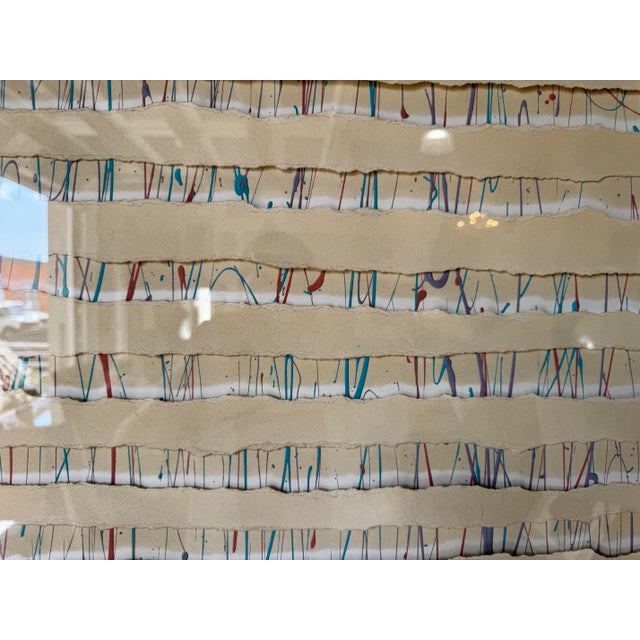 1980s Vintage " Carnivale " Mixed Media Abstract Paintying by Michael Mills, Framed For Sale - Image 4 of 12