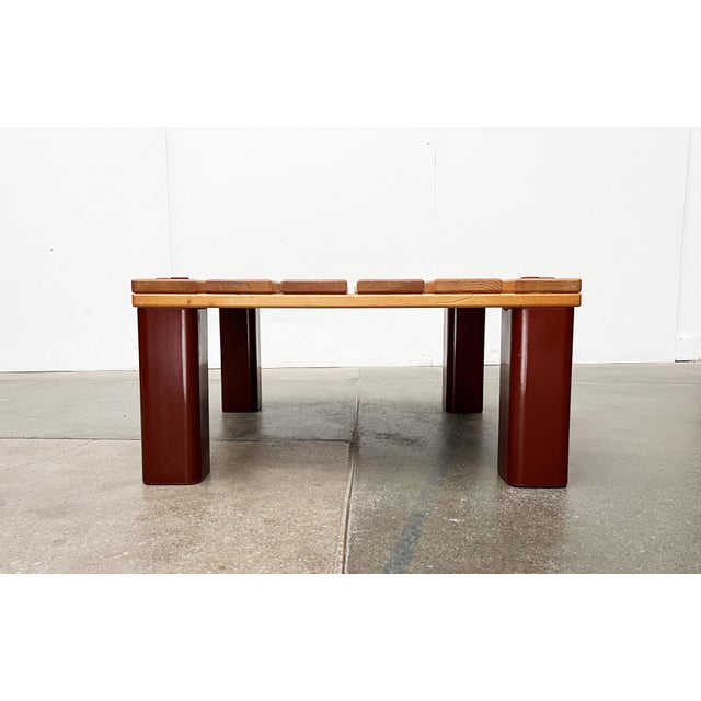 Vintage Pinewood and Plastic Outdoor Couch Table, 1970s For Sale - Image 14 of 18