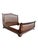 2000 - 2009 King Size Wood Leather Sleigh Bed Frame For Sale - Image 5 of 6