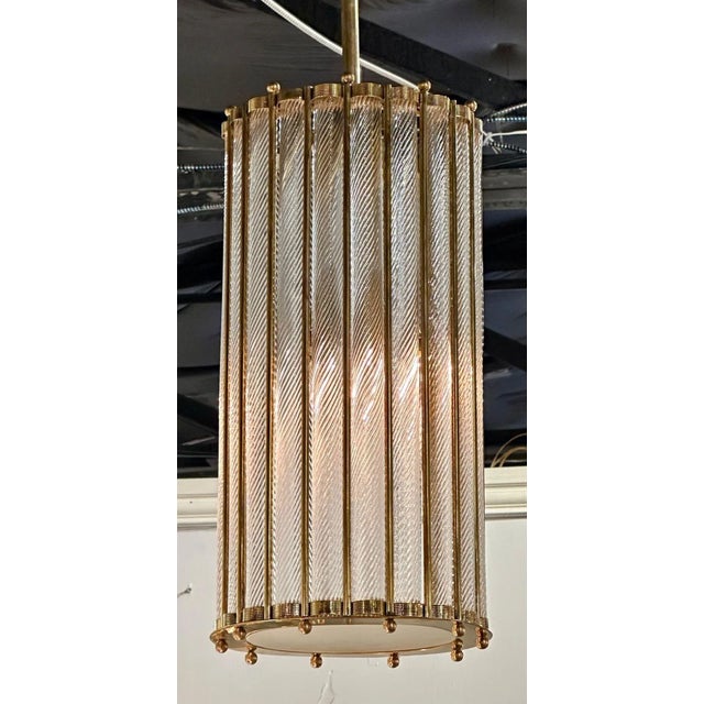 Murano Twist Glass Lantern For Sale - Image 9 of 9