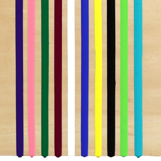 2020s Wood Drip III - Original Contemporary Rainbow Drip Sculptural Mixed Media Wall Art For Sale - Image 5 of 9