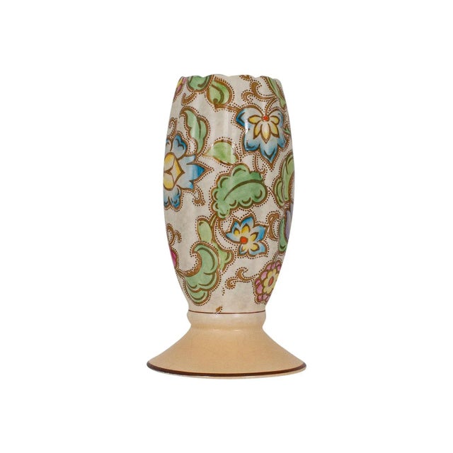 1950s Ceramic Flower Goblet Urn Vase For Sale - Image 13 of 13