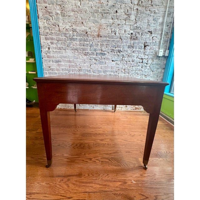 Mid-Century Modern Mid 20th Century Winston Churchill Replica Mahogany Partner's Desk For Sale - Image 3 of 9