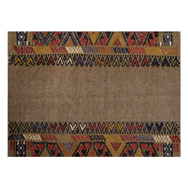 Textile Vintage Long and Narrow Turkish Jajim Kilim Runner 1'9" X 12'12" For Sale - Image 7 of 12