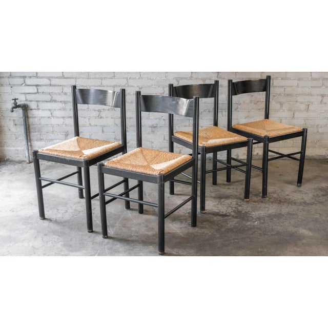 1980s Vintage Italian Vico Magistretti Style Dining Chairs - Set of 4 For Sale - Image 9 of 14