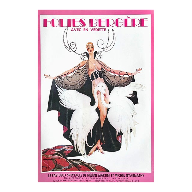 1980 Folies Bergères Poster For Sale