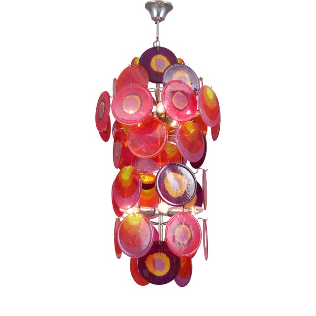 Disk Candelier from Aro Leuchten, Germany, 1970s For Sale