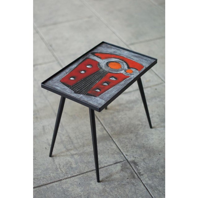 Ceramic Vintage Low Ceramic Tables from Brothers Jean & Robert Cloutier, 1950s, Set of 2 For Sale - Image 7 of 18