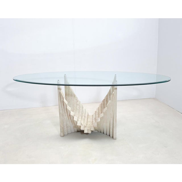 Beautiful travertine dining table in excellent condition