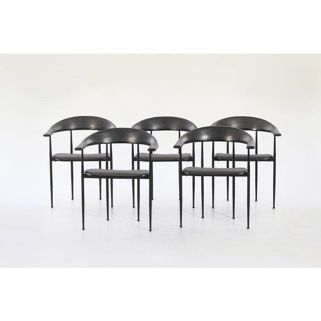 Vintage Black P40 Armchair by Giancarlo Vegni for Fasem, 1980s For Sale - Image 10 of 10