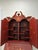 18th C Style Two Word Arts Red Chinoiserie Secretary Desk Bookcase (2 Pieces) With Custom Paint For Sale - Image 11 of 13