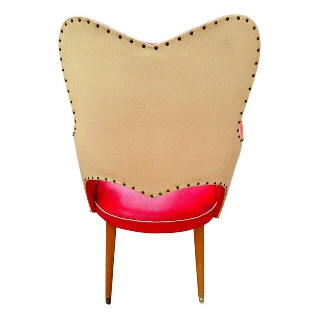 Gastone Rinaldi Eco Leather Chair by Gastone Rinaldi, 1950s For Sale - Image 4 of 5