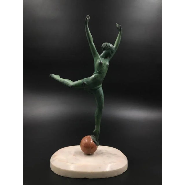 Art Deco Olympia Figurine by Pierre Le Faguays / Fayral for Max Le Verrier, France, 1920s For Sale - Image 4 of 5