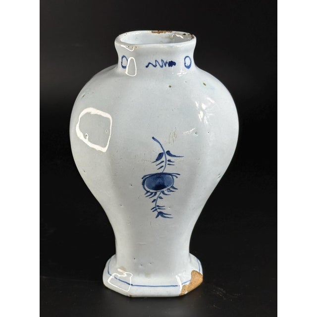 Antique Delft Vase by Van Duijn, 1700s For Sale - Image 6 of 10
