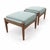 2000 - 2009 Mid Century Modern Style Ottomans- Pair For Sale - Image 5 of 6