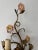 Metal Heavy Wrought Iron Roses Pink Yellow Gilt Italian Sconces, C 1900 For Sale - Image 7 of 9