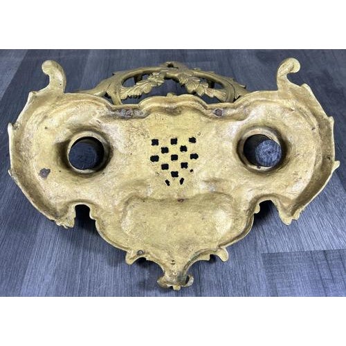 Vintage French Ornate Brass Inkwell For Sale - Image 10 of 12