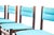 A set of four, beautifully distinctive Danish Dining chairs in solid rosewood, upholstered in a nice blue fabric. This...
