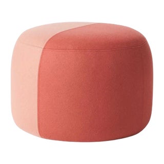 Dainty Pouf Blush in Coral by Warm Nordic For Sale