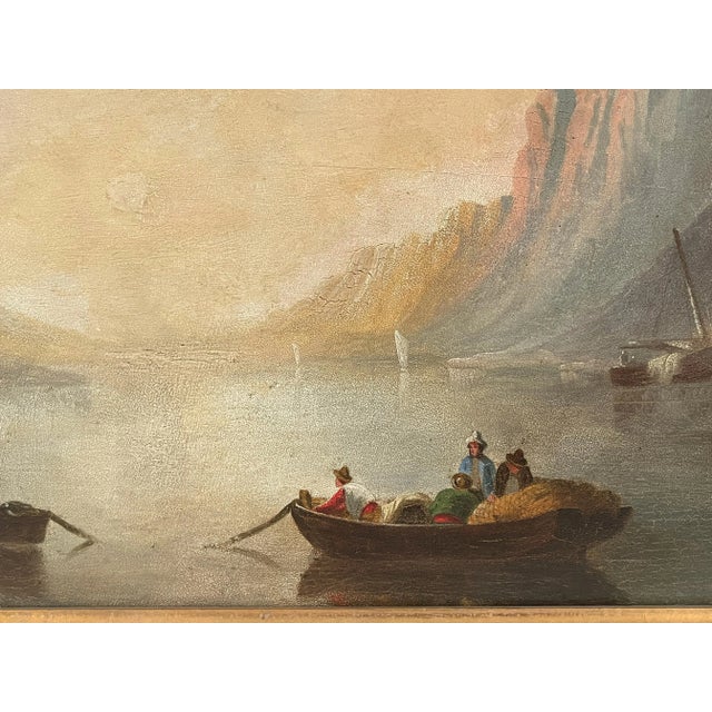 Antique Sunset Maritime Oil Painting For Sale - Image 9 of 12