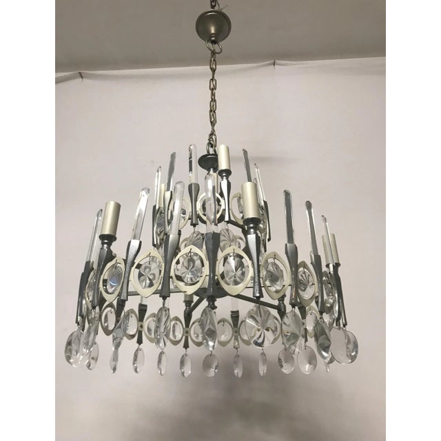 1970s Vintage Italian Chandelier by Gaetano Sciolari For Sale - Image 5 of 10