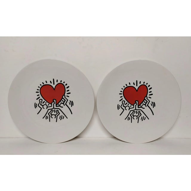 Plates by Keith Haring, 1990s, Set of 2 For Sale - Image 3 of 3